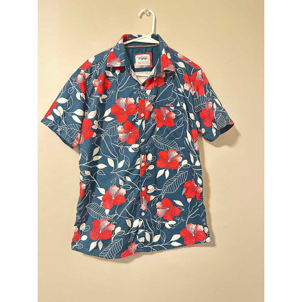 Craft and Flow Voyage Hibiscus Hawaiian shirt‎ M